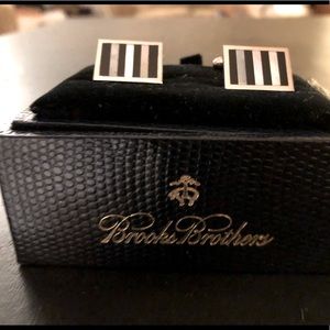 Brooks Brothers Black and Mother of Pearl Cuff Links